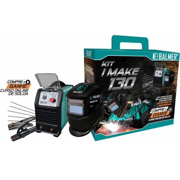 Kit Máquina Inversora de Solda e Máscara - I Make 130