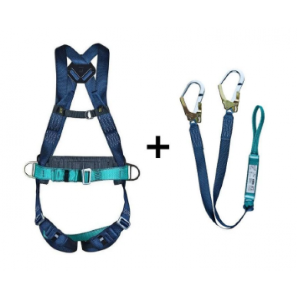 KIT Cinto Paraquedista Hércules Hl00903arg + Talabarte Hl03250yn