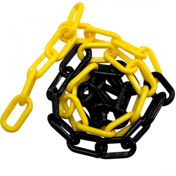 Corrente Zebrada Preto com Amarelo
