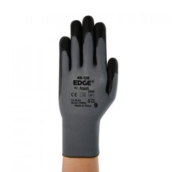 Luva Ansell EDGE 48-128 Nylon Banho Nitrilico 