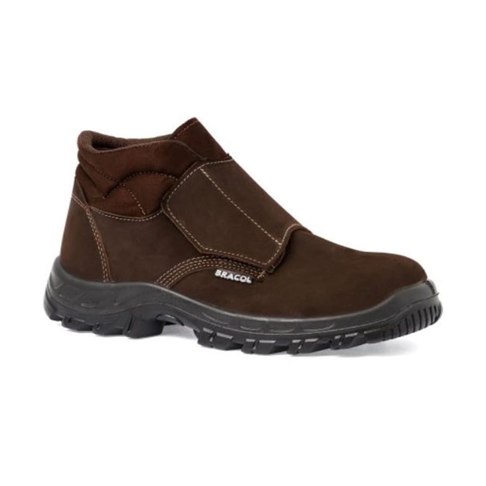 Bota de Segurança Nobuck em Velcro Bracol Marrom CA 25684