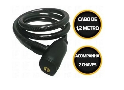 CADEADO BIKE CHAVE 120 CM X 06MM