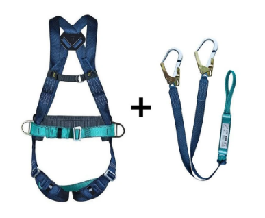 KIT Cinto Paraquedista Hércules Hl00903arg + Talabarte Hl03250yn