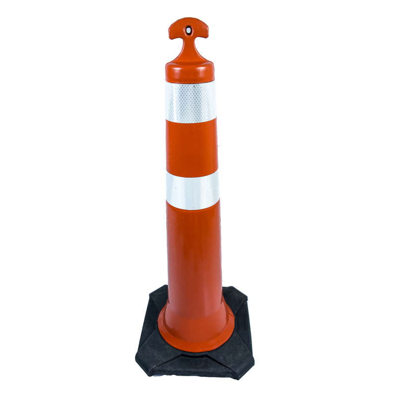 Cone Balizador De Sinalização T-TOP Laranja e Branco