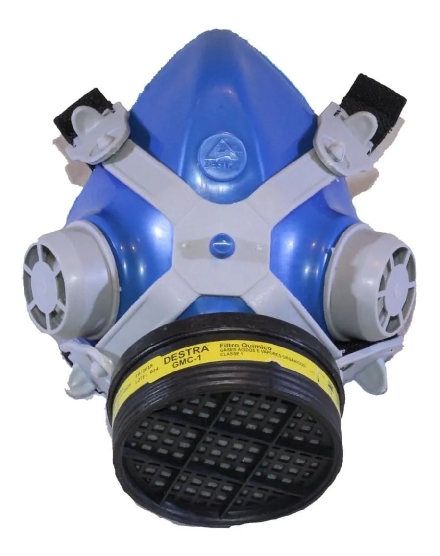RESPIRADOR SEMI FACIAL DESTRA MIG 21 COM FILTRO VOGA + PRE FILTRO P2 + TAMPA ACOPLAR